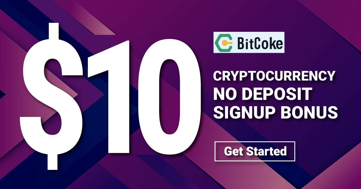 $10 BitCoke No Deposit Crypto Bonus 2021