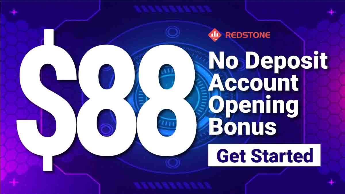 $88 Forex no deposit bonus from the broker Redstone