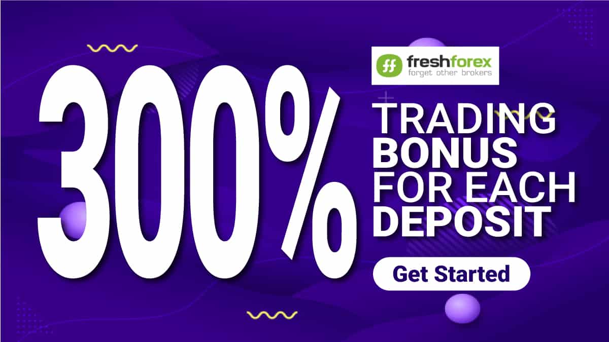 300% Forex deposit bonus from FreshForex