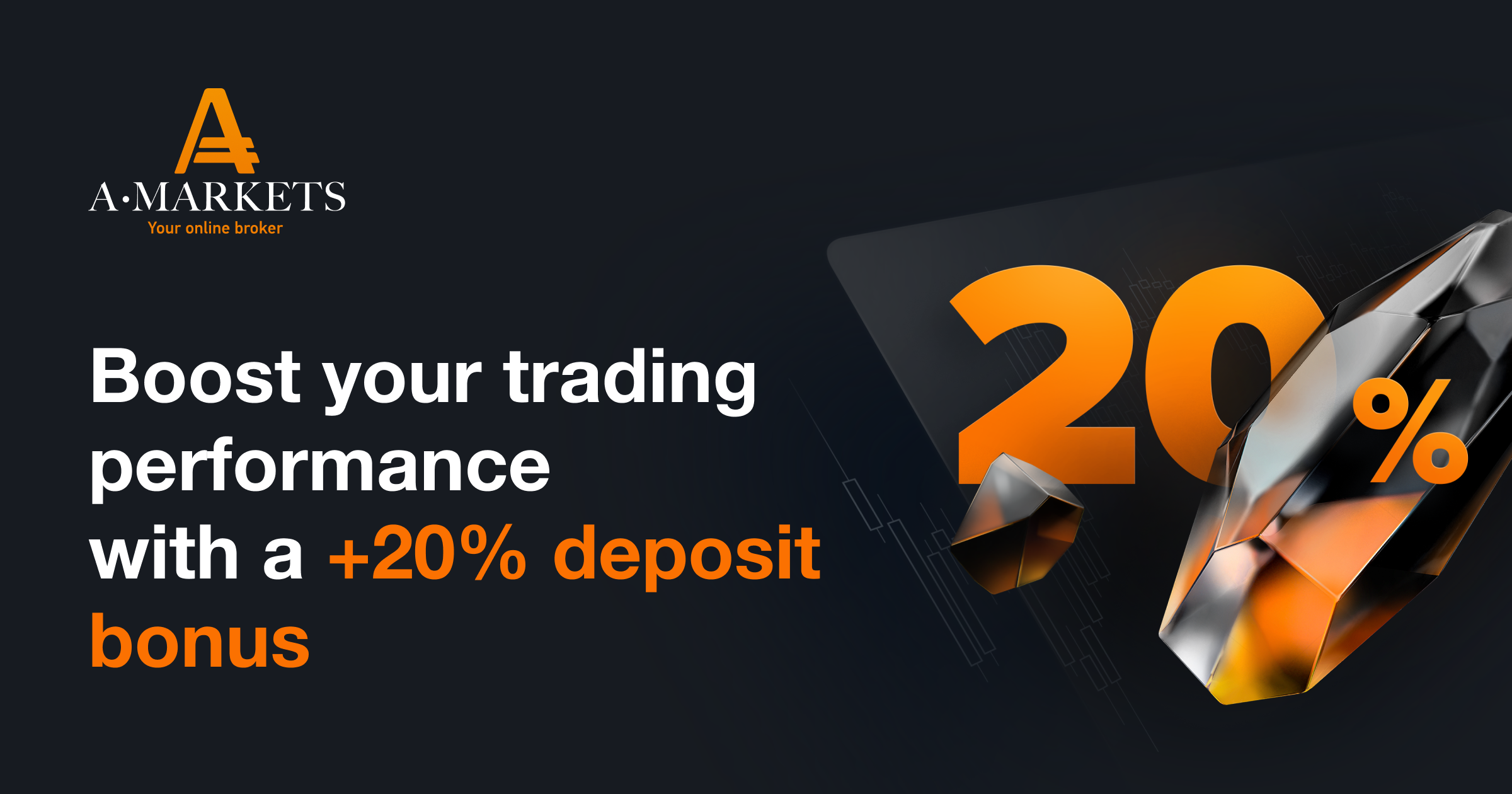 Amarkets 20% Deposit bonus on each deposit