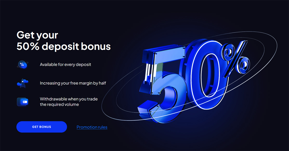 50% Forex Deposit Bonus up to $50000 from FXTrading.com