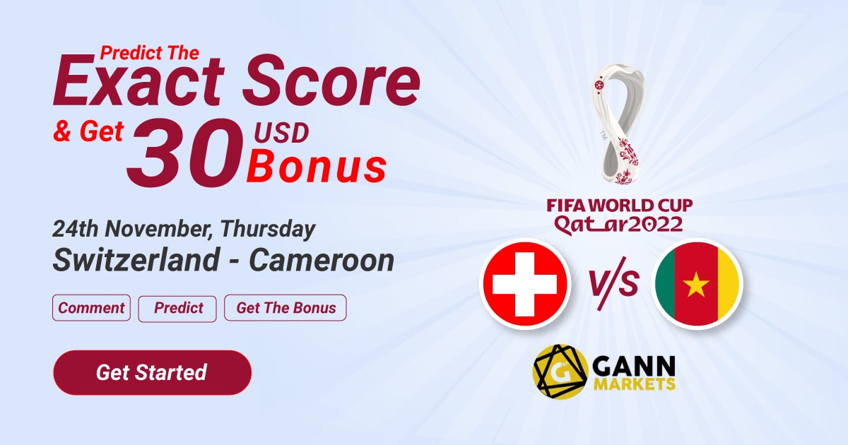 Predict the Exact score & get 30 USD Bonus - Gann Markets