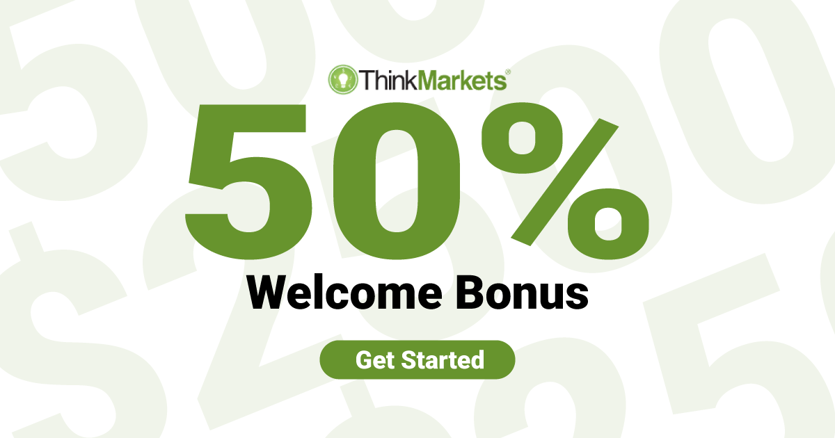 50% Welcome Bonus on up to 2500 deposits by ThinkMarkets