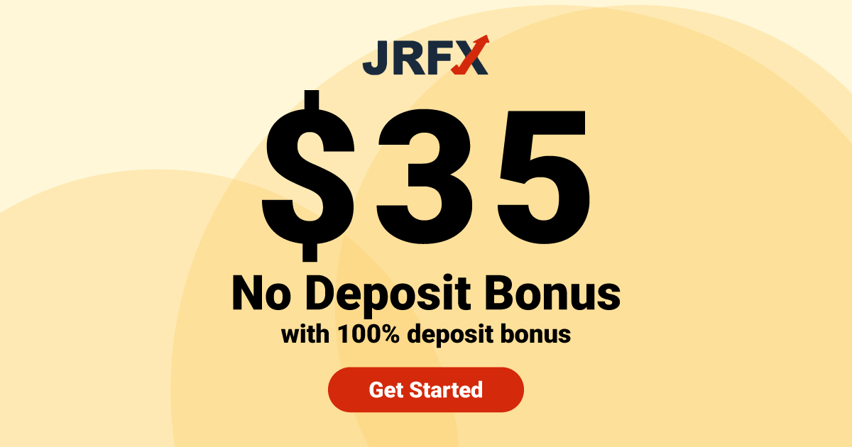 $35 Free Forex No Deposit Welcome Bonus from JRFX