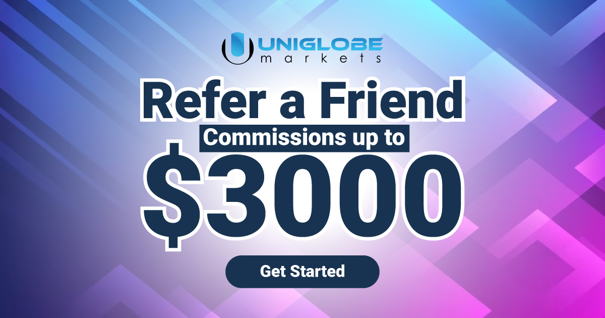 Receive credits from Uniglobe Markets Refer a Friend Campaign