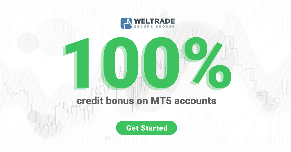 Forex 100% Credit Bonus on MT5 Account - Weltrade