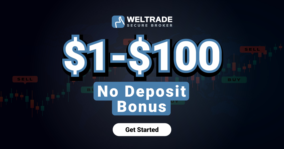Forex No Deposit Bonus of 1 to 100 USD from Weltrade