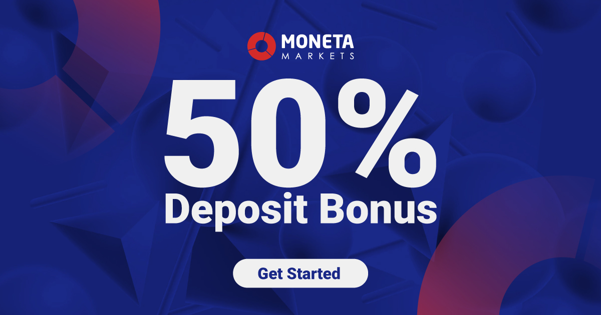 Receive a 50% Deposit Bonus from Moneta Markets