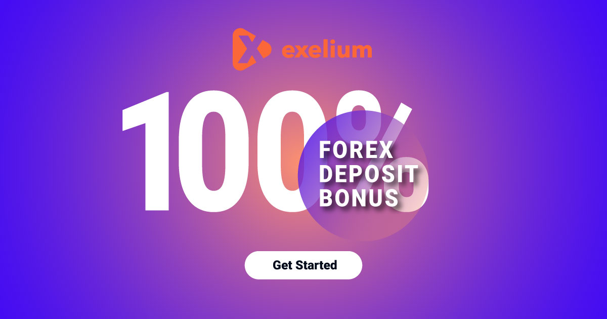 Receive 100% Deposit Bonus up to $10000 at Exelium