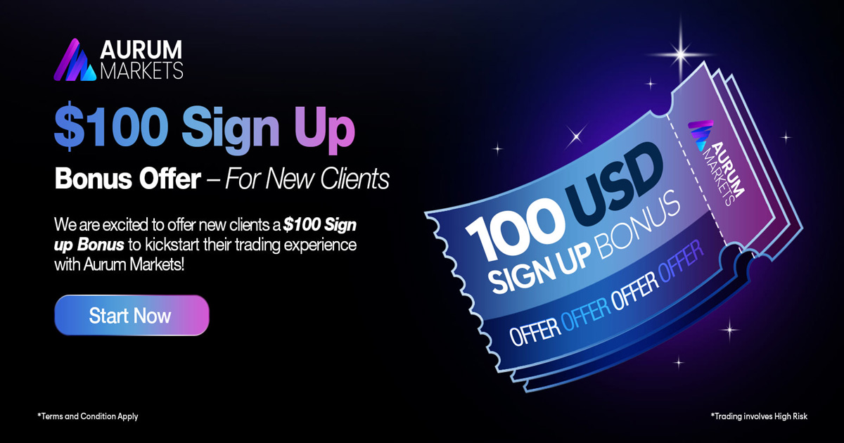 $100 Forex Risk-free Welcome Bonus at Aurum Markets